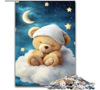 Puzzle Adulte 1000 pièces, Ours endormi, Difficile, à partir de 14 Ans Chaque pièce est Unique Un Jeu Amusant et Stimulant pour Toute la Famille (Taille 50x75cm)