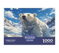 Puzzle Adulte 1000 Pièces Ours Polaire Animaux artistiques, Jeu Éducatif Défi Jouets, Qualité Supérieure, Décoration De La Maison, Adultes 14 Ans Et Plus 52x38cm/1000pcs