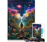Puzzle Adulte 1000 pièces OVNI Enchantement céleste Découpe Premium Jeu de logique Amusant et Facile à Jouer Décoration Murale de Noël (38x26cm)