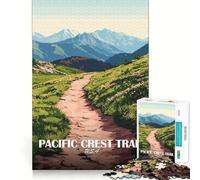 Puzzle Adulte 1000 pièces,Pacific Crest Trail,Paysage des États-Unis,Affiche,découpe idéale,décoration,Casse-tête,Cadeau,Divertissement,Cadeau d'anniversaire,Loisir (38x26cm)