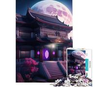 Puzzle Adulte 1000 pièces Palais Chinois Lune Casse-tête Jeu de réflexion Défi intellectuel Jouet addictif Une œuvre d'art (Dimensions 38x26cm)