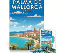 Puzzle Adulte 1000 pièces Palma de Majorque Espagne Décoration idéale Casse-tête Cadeau Loisirs et Divertissement pour Les Moments de détente Cadeau d'anniversaire (38x52cm)