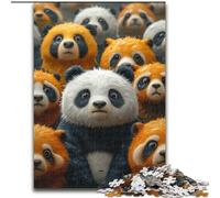 Puzzle Adulte 1000 pièces Panda Animal, Jeu Stimulant et Familial avec des pièces de Formes aléatoires entièrement emboîtables (Taille 50x75cm)
