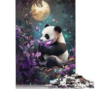 Puzzle Adulte 1000 pièces Panda Mignon, Jeu éducatif, défi, 1000 pièces (75 x 50 cm)