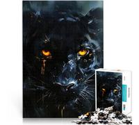 Puzzle Adulte 1000 pièces Panthère aux Yeux de Braise Compétition de Vitesse Manuelle Car C'est Un pour Toute la Famille 52x38cm