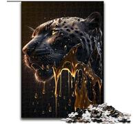 Puzzle Adulte 1000 pièces Panthère en Bois, idéal pour s'amuser en Famille, se détendre et Faire des Cadeaux de Noël. 50x75cm. pour Les Adolescents et Les familles. Cadeau de Noël idéal.