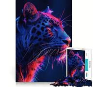 Puzzle Adulte 1000 pièces Panthère Noire,Jeu de Construction aux Bords Nets,Jeu de Concentration,Divertissement Relaxant,Cadeau de Noël (38x26cm)