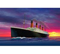 Puzzle Adulte 1000 Pieces Paquebot De Croisière Titanic sur L'Océan Au Coucher du Soleil 75 * 50Cm