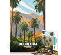 Puzzle Adulte 1000 pièces,Parc National de Bouhedma,Tunisie,Affiche,Ajustement Parfait,Art,Jeu Intelligent,Jeu Lent,Cadeau d'art de Noël (50x75cm)