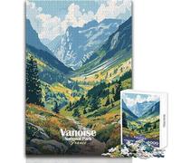 Puzzle Adulte 1000 pièces Parc National de la Vanoise, France, Paysage Artistique, Jeu de défi Unique, découpe de précision, œuvre d'art, Cadeau, Format 50x75cm