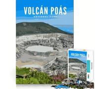 Puzzle Adulte 1000 pièces Parc National du Volcán Poás Bords impeccables Jeu de Concentration mentale Amusant et Calme Décoration de Noël (38x26cm)