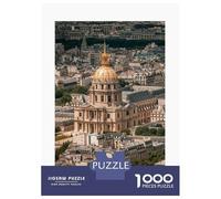 Puzzle Adulte 1000 Pièces, Paris Cityscape with Dome, Soirée en Famille, Idée Cadeau Noël, Découpe Précise, 38x26cm/1000pcs
