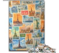 Puzzle Adulte 1000 pièces Paris Collage Puzzle DIY Décoration, Défi cérébral, pour Adulte, Famille, Cadeau de Vacances 50x75cm