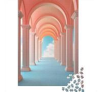 Puzzle Adulte 1000 Pièces Pastel Arches Fantasy Background Puzzles pour Adolescents pour S'amuser en Famille Difficile Et Stimulant Un pour Les Jeux 70x50cm/1000pcs