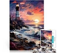 Puzzle Adulte 1000 pièces Paysage coloré étonnant Fabriqué en Carton pour Les 14 Ans et Plus Jeux éducatifs Décoration d'intérieur Cadeaux du Père Noël Secret。Taille：38x52cm/14.96x20.47pouce