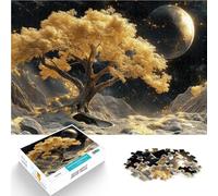 Puzzle Adulte 1000 pièces Paysage d'astéroïdes de l'arbre doré Cosmique Jeux Amusants est idéal comme Cadeau pour Toute la Famille 38x26cm