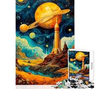 Puzzle Adulte 1000 pièces Paysage de fusée Spatiale Jeux éducatifs Une œuvre d'art Décoration intérieure Jouets Entraînez Votre Cerveau et Vos Mains (38x52cm)