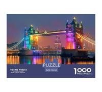 Puzzle Adulte 1000 Pièces Paysage de Londres Les Monuments emblématiques du Royaume-Uni, Jeu Éducatif Défi Jouets, Adultes 14 Ans Et Plus, Adulte Classique Puzzle 70x50cm/1000pcs