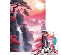 Puzzle Adulte 1000 pièces Paysage de Montagne Chinois Puzzle 1000 pièces Décoration intérieure Jeu d'analyse et de logique Cadeau pour Amis et Famille (50x75cm)