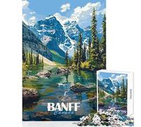Puzzle Adulte 1000 pièces Paysage du Parc National de Banff Jeux relaxants Vacances à la Maison Passe-Temps Décoration Jouet Offre spéciale comme Cadeau pour Toute la Famille (50x75cm)