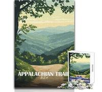 Puzzle Adulte 1000 pièces,Paysage du Sentier des Appalaches,Un Jeu Unique et Stimulant,mais Aussi Un Cadeau d'anniversaire Amusant et Original Dimensions : 38x26cm