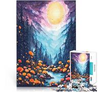 Puzzle Adulte 1000 pièces Paysage forestier Moderne Entraînez Votre Cerveau et Vos Mains Jeu éducatif pour Anniversaire, Noël 38x26cm