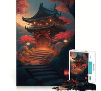 Puzzle Adulte 1000 pièces,Paysage Japonais Ancien,Jeu de Stimulation Cognitive,sans Espace,Assemblage précis,Cadeau d'anniversaire,Casse-tête (38x26cm)