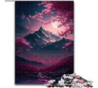 Puzzle Adulte 1000 pièces Paysage Japonais Néon Puzzle en Carton, Jeu Familial interactif, décoration d'intérieur DIY, Cadeau Stimulant 1000 pièces(26x38cm)