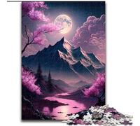 Puzzle Adulte 1000 pièces Paysage Japonais Néon Puzzle en Carton, Jeu interactif Familial, Décoration d'intérieur DIY, Cadeau de défi cérébral 1000 pièces(26x38cm)