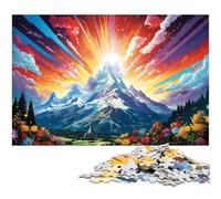 Puzzle Adulte 1000 pièces Paysage Magnifique et Merveilleux Puzzle avec Affiche et fiche de Questions réponses Assorties 1000 pièces (38 x 26 cm)