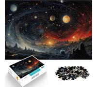 Puzzle Adulte 1000 pièces Paysage Nocturne Cosmique Défi Difficile pour soulager Le Stress Convient aux Couples 38x52cm