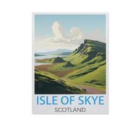 Puzzle Adulte 1000 Pièces Paysage Puzzle en Bois Puzzle en 3D，Île de Skye, Écosse，DIY Éducatif Puzzle Noël Décoration De Maison Cadeau（75x50cm）-K60