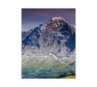 Puzzle Adulte 1000 Pièces Paysage Puzzle en Bois Puzzle en 3D，Panorama Alpin avec Jungfrau, Mönch, Face Nord de l’Eiger et Männlichen, Suisse，Coloré DIY Art Moderne Cadeau Spécial Déco Maison-G34