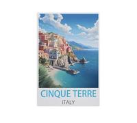 Puzzle Adulte 1000 Pièces Paysage Puzzle en Papier Puzzle en 3D，Cinque Terre Italie，DIY Art Moderne Cadeau Spécial Déco Maison（50x70cm）-FW8