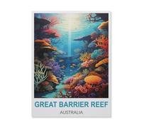 Puzzle Adulte 1000 Pièces Paysage Puzzle en Papier Puzzle en 3D，Grande Barrière de Corail Australie，DIY Art Moderne Cadeau Spécial Déco Maison（38x26cm）-IB18