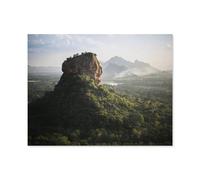 Puzzle Adulte 1000 Pièces Paysage Puzzle en Papier Puzzle en 3D，La spectaculaire forteresse de Sigiriya (Rocher du Lion) au Sri Lanka，DIY Éducatif Puzzle Noël Décoration De Maison Cadeau（38x26cm）-P54