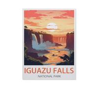 Puzzle Adulte 1000 Pièces Paysage Puzzle en Papier Puzzle en 3D，Parc National des Chutes d'Iguazu，DIY Éducatif Puzzle Noël Décoration De Maison Cadeau（38x26cm）-R26