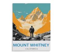 Puzzle Adulte 1000 Pièces Paysage Puzzle en Papier Puzzle en 3D，Poster de Voyage Vintage Mount Whitney California，DIY Art Moderne Cadeau Spécial Déco Maison（38x26cm）-K12
