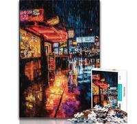 Puzzle Adulte 1000 pièces Paysage Urbain de Tokyo Peinture à l'huile Puzzle 1000 pièces pour Jeu éducatif Défi Jouet Cadeau d'anniversaire Cadeaux Art Mural 75x50cm