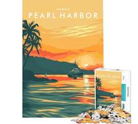 Puzzle Adulte 1000 pièces Pearl Harbor Hawaï Jeu éducatif et Stimulant Jouet Relaxant Anti-Stress Cadeau d'anniversaire (Dimensions 38x52cm)