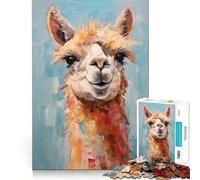 Puzzle Adulte 1000 pièces,Peinture à l'huile d'alpaga,Jeu cognitif d'entraînement,emboîtement précis sans espaces,activité de détente mentale apaisante (50x75cm)