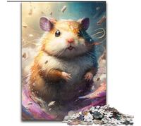Puzzle Adulte 1000 pièces, Peinture de Hamster, Puzzle 1000 pièces, défi Difficile Impossible pour Adolescents (Taille 26x38cm)