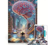 Puzzle Adulte 1000 pièces Pensées de la bibliothèque Apprendre à Lire Jouet éducatif Découpe de précision Améliorer l'amour Entre Les Couples 50x75cm