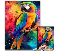 Puzzle Adulte 1000 pièces Perroquet coloré Anti-Stress Staycation Kill Time, Une œuvre d'art pour et 14 Ans 50x75cm