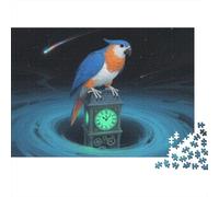 Puzzle Adulte 1000 Pièces Perroquet sur Tour horlogère 3D, Puzzle en Bois, Adultes Et Enfants À Partir De 14 Ans, Hands on Game, Home Decor, Cadeau Unique 1000pcs (75x50cm)