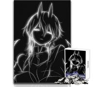 Puzzle Adulte 1000 pièces - Personnage d'anime avec Cornes et Ailes - Jeu intellectuel - Décoration intérieure - Cadeau de Noël Secret - Dimensions : 50x75cm