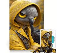 Puzzle Adulte 1000 pièces Personnage Oiseau à Capuchon Jaune Jeu de Stimulation Cognitive Emboîtement précis sans espaces Activité apaisante pour se détendre (50x75cm)