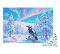 Puzzle Adulte 1000 Pièces Pic épeiche dans Un Champ enneigé 3D, Puzzle en Bois, Adultes Et Enfants À Partir De 14 Ans, Hands on Game, Décoration Intérieure, Cadeau Famille 1000pcs (75x50cm)