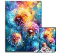 Puzzle Adulte 1000 pièces Pissenlit en Carton, pour se détendre et se Mettre au défi, décoration colorée, pour Les Amis 26x38cm
