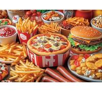 Puzzle Adulte 1000 Pièces Pizza Combo 70x50cm Puzzles pour Adultes Jeu éducatif Défi Jouets 1000 Pièces Puzzles pour Adultes Enfants